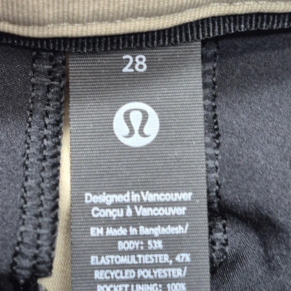 Lululemon ABC Slim Fit Trouser 28 Pants Mens Beige Khaki Warpstreme Minimalist
